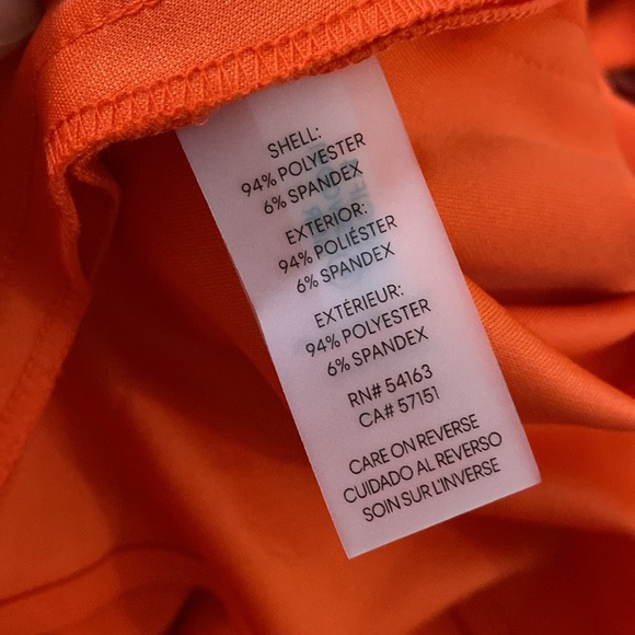 CALVIN KLEIN Fit and Flare Belted Dress Orange - Picture 6 of 6